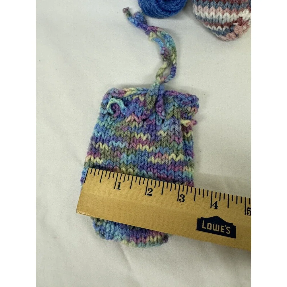 Hand Knitted Soap Saver Sack Bag Pouch Gift Giving Treat Bag New handmade